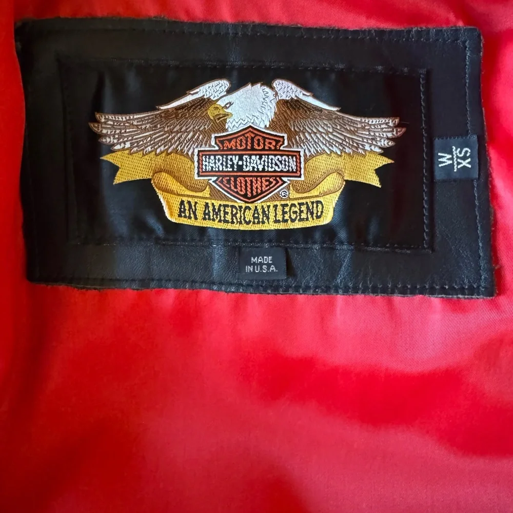 Harley-Davidson women’s Black Leather Jacket with Fringe size XS - Picture 7 of 11